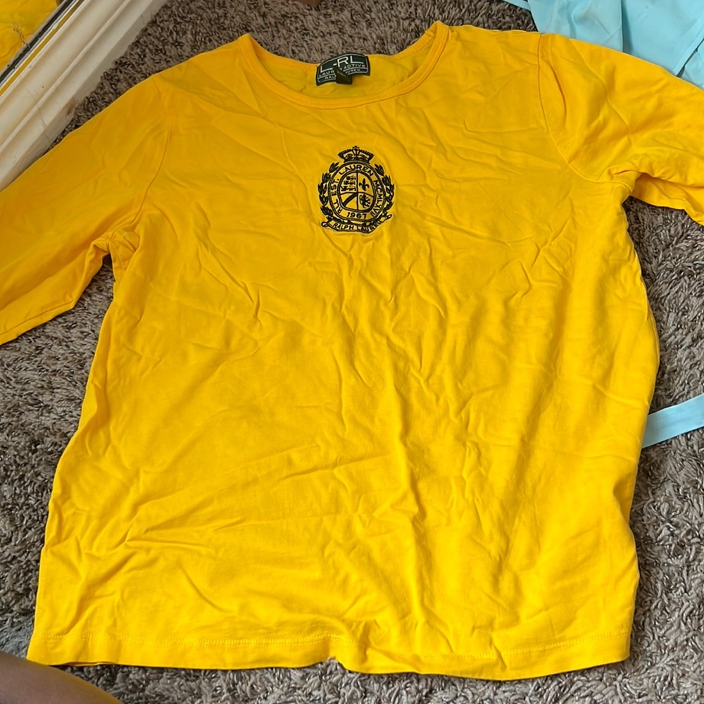 Yellow Ralph Lauren long sleeve shirt
